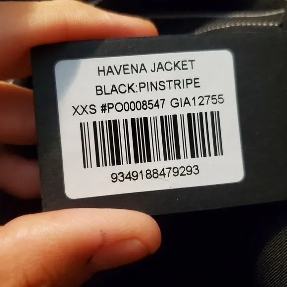 I.AM. GIA Black Havena Pinstripe Jacket Size XXS NWT - Picture 7 of 9